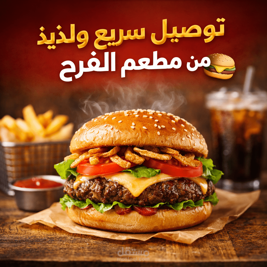 توصيل سريع ولذيذ من مطعم الفرح ?