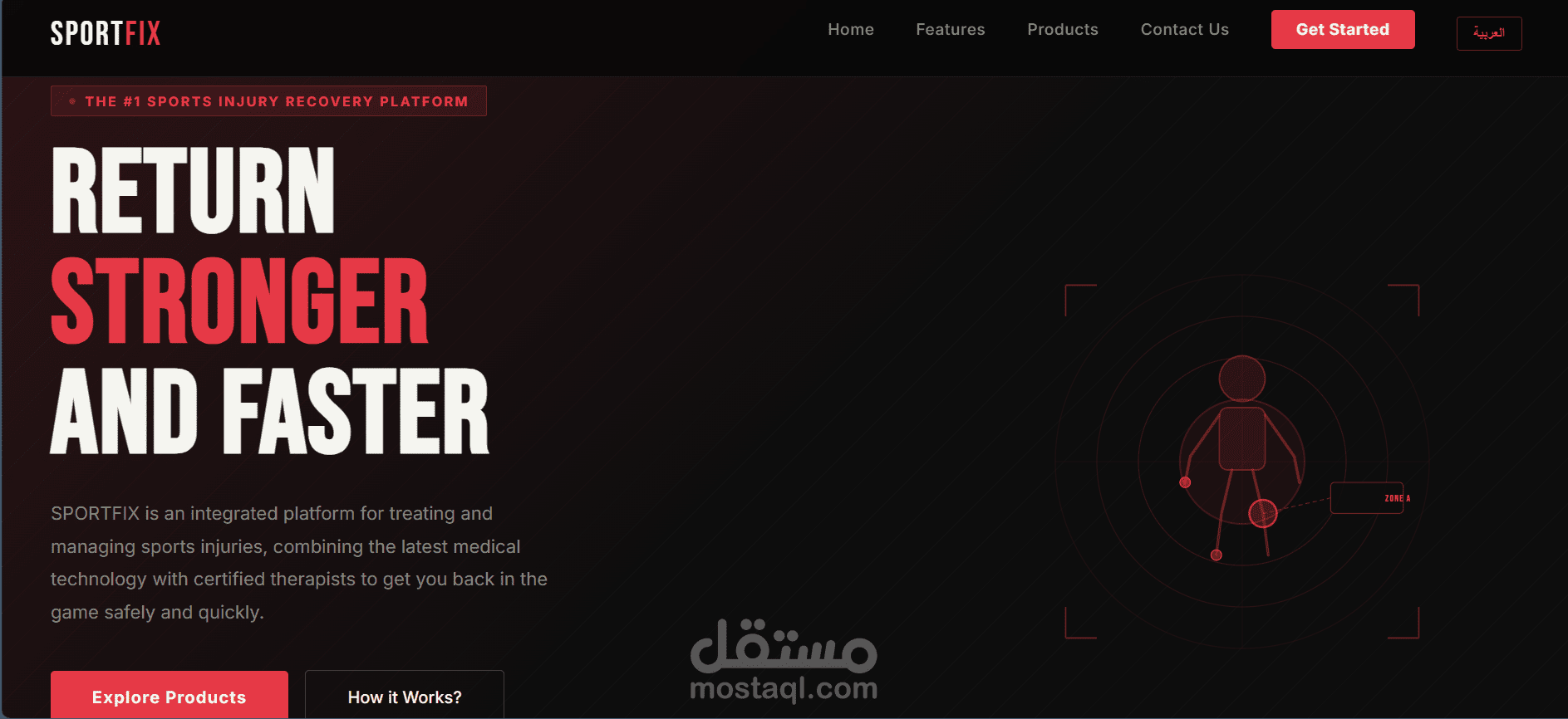 sportfix landing page