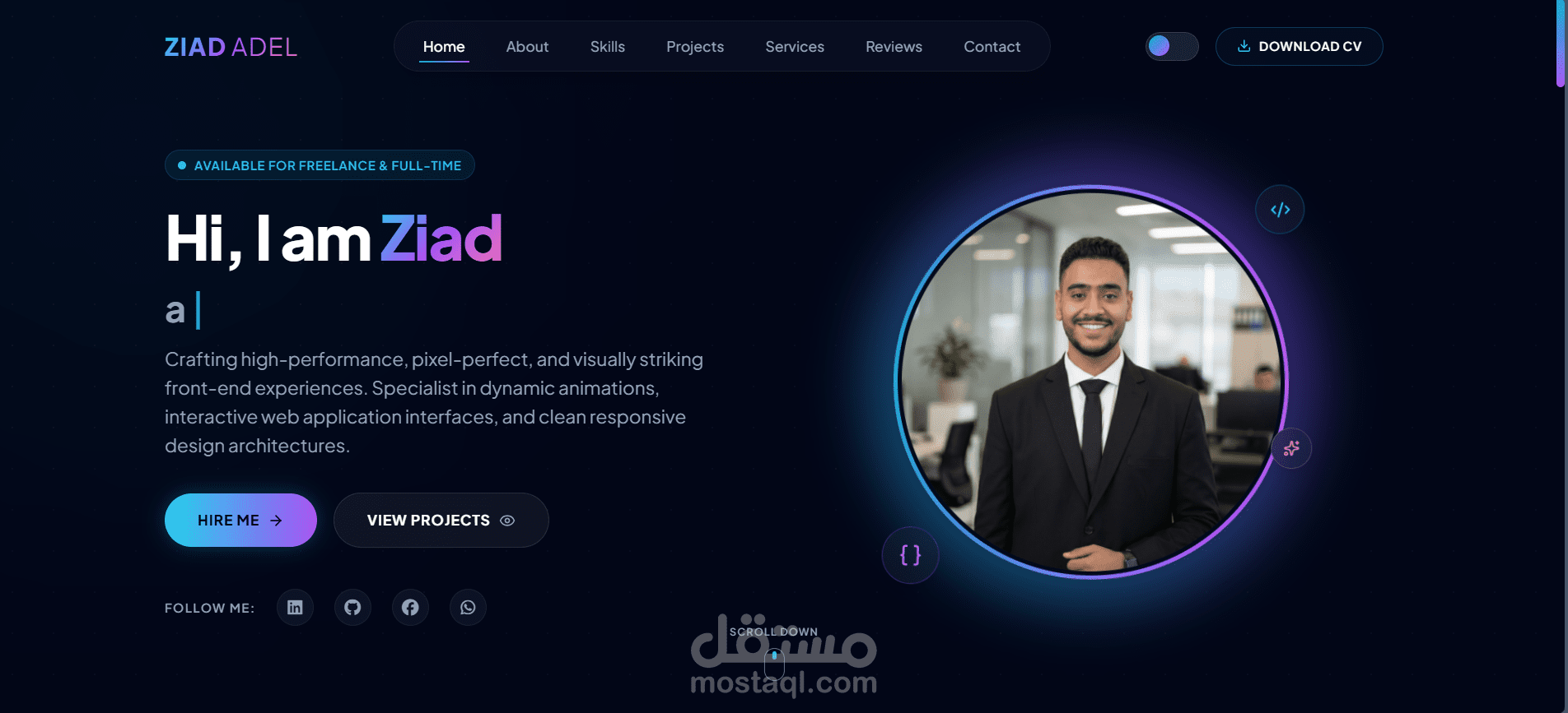 Portfolio html,css,js,tailwind