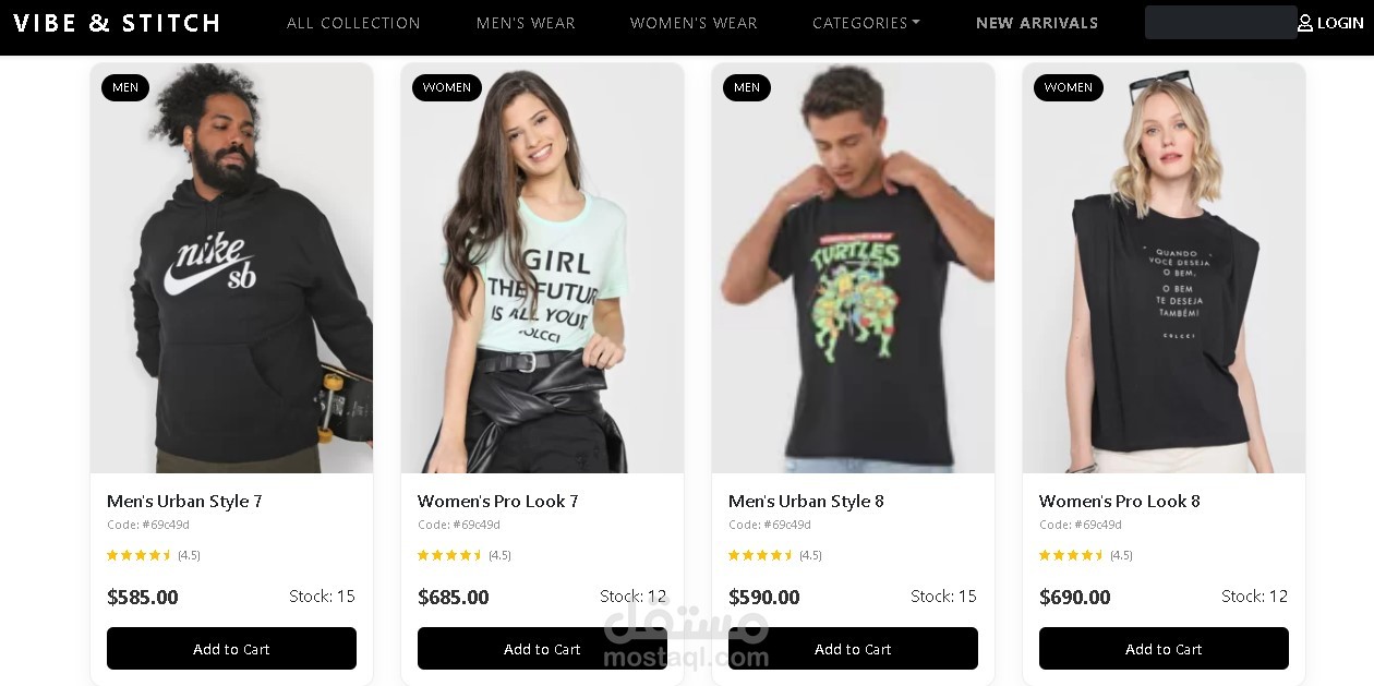 VIBE & STITCH متجر الكتروني