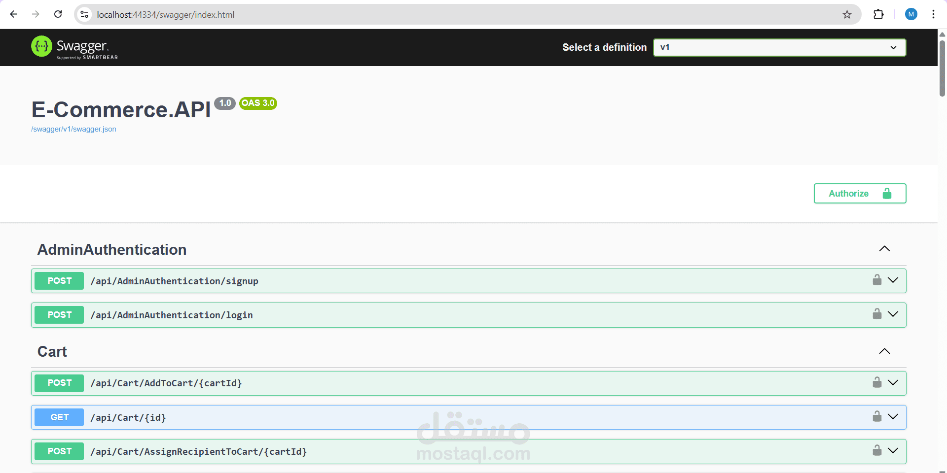 تصميم نظام E-commerce Backend مع واجهات برمجية (API) لإدارة الطلبات