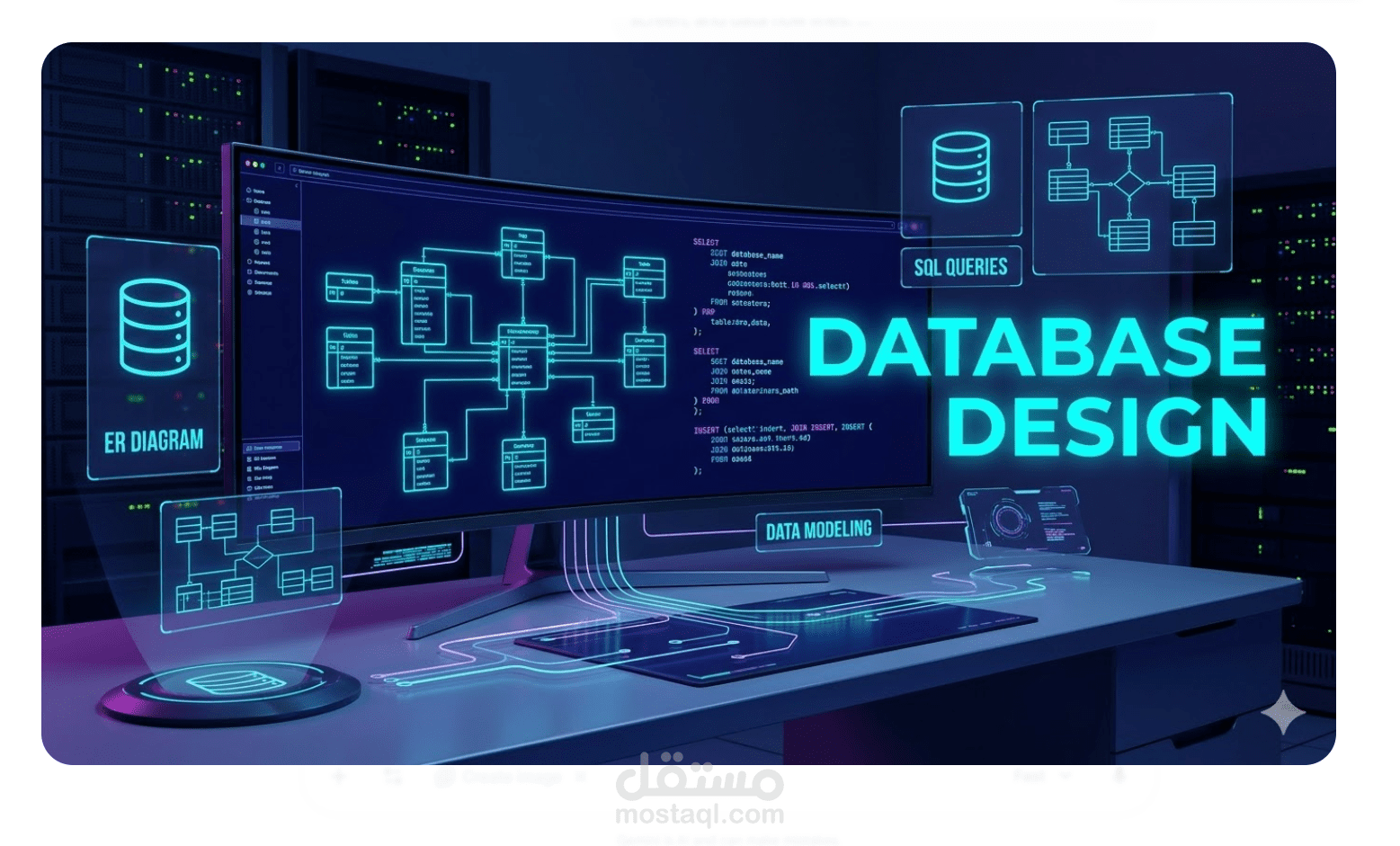 تصميم قاعدة بيانات مع ER Diagram و SQL