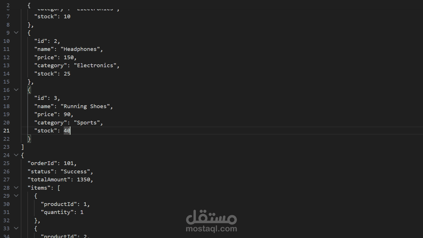 تطوير API لإدارة المنتجات باستخدام ASP.NET