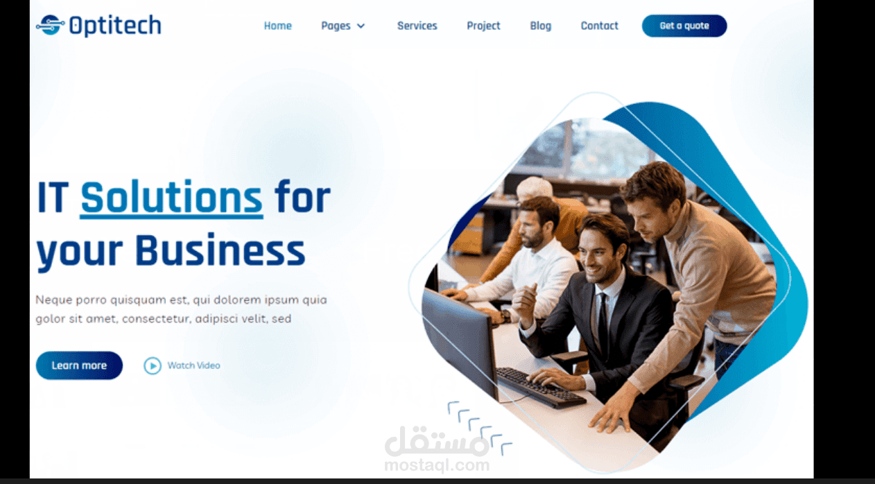 موقع شركة بسيط باستخدام ASP.NET
