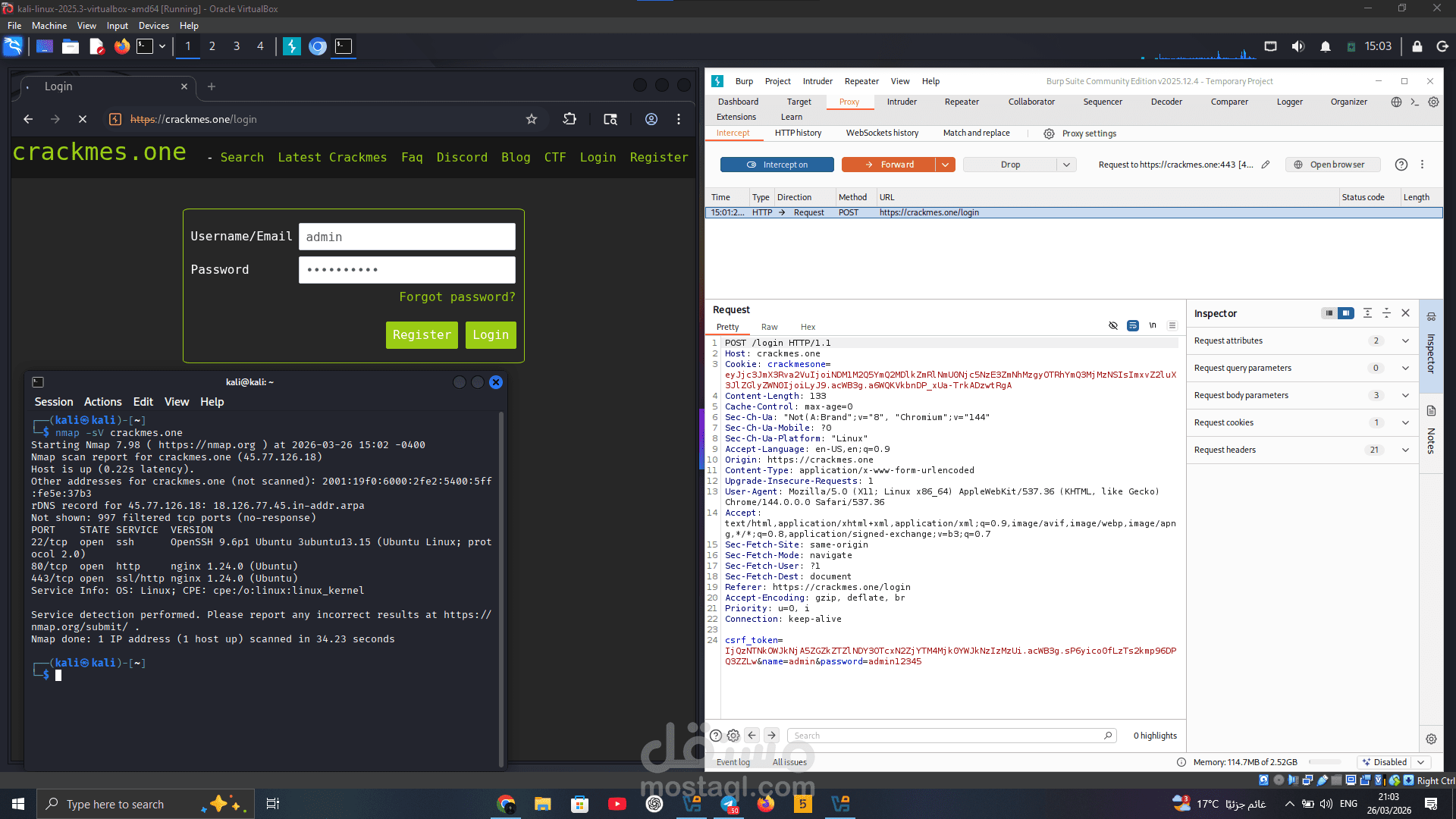 فحص أمني شامل واختبار اختراق لمواقع الويب (Web Pentesting Audit)