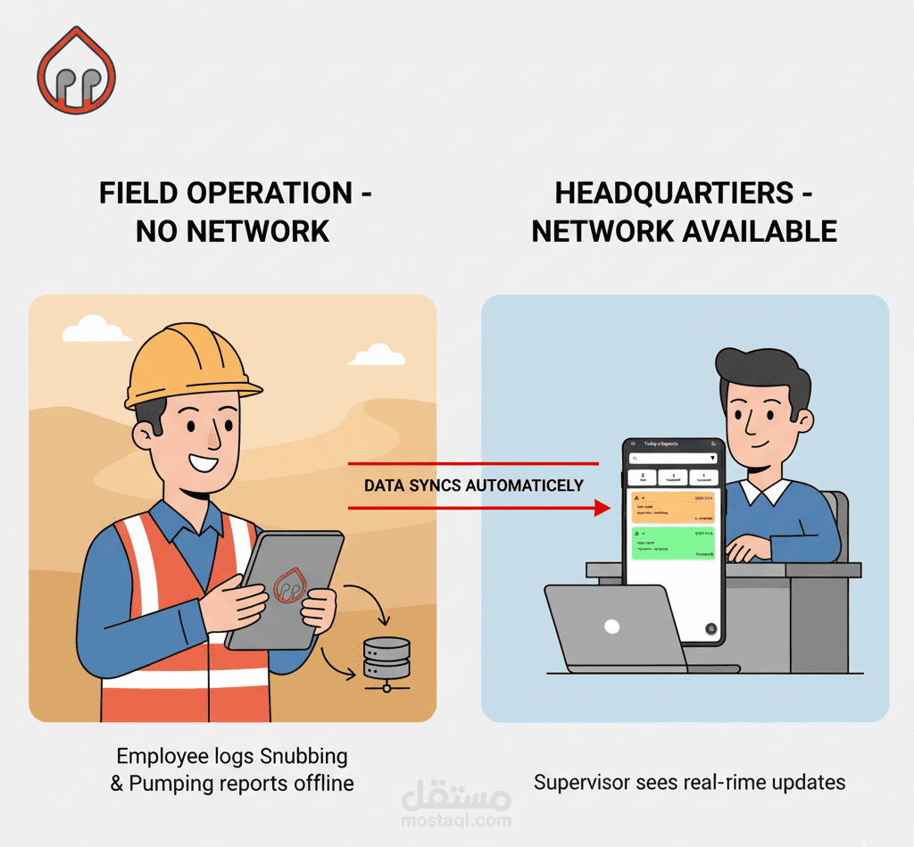 تطبيق Petro Palm | نظام متطور لإدارة تقارير آبار البترول (Android / Kotlin)