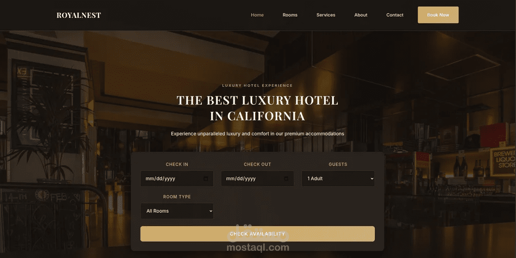 RoyalNest - نظام إدارة الفنادق والشقق الفندقية (Hotel Management System)
