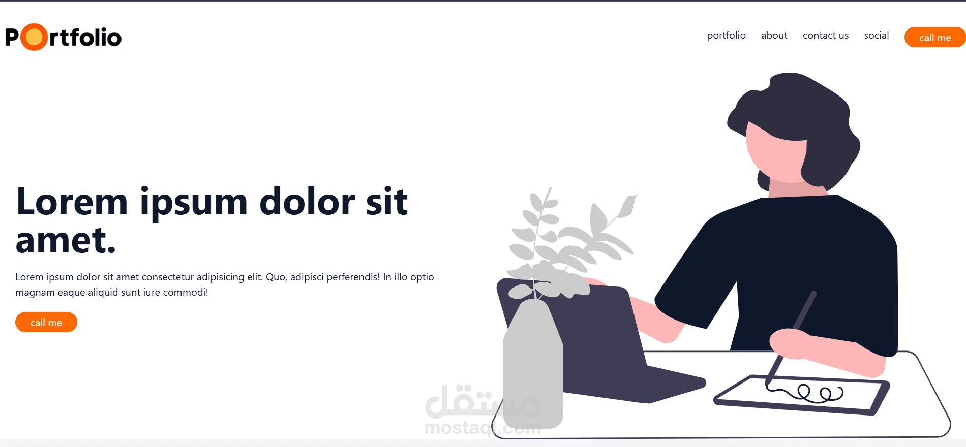 إنشاء صفحة هبوط Portfolio عصرية وسريعة ومتجاوبة
