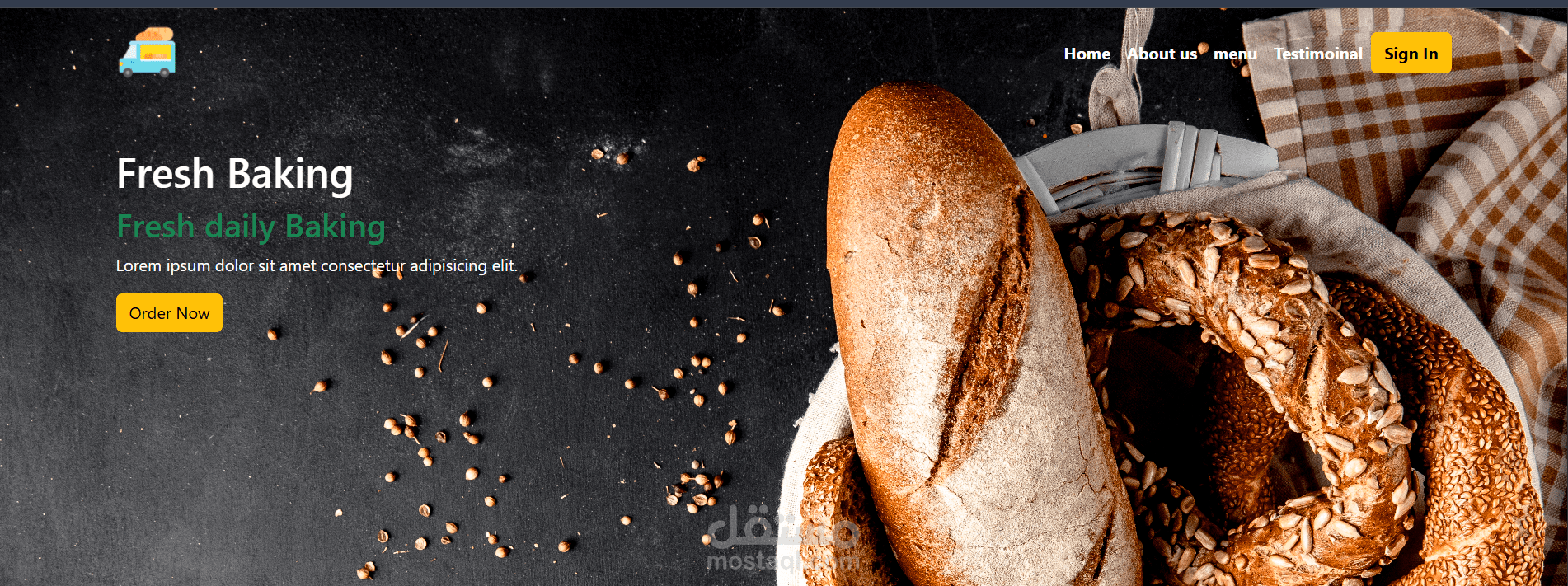 إنشاء صفحة هبوط Bakery عصرية وسريعة ومتجاوبة