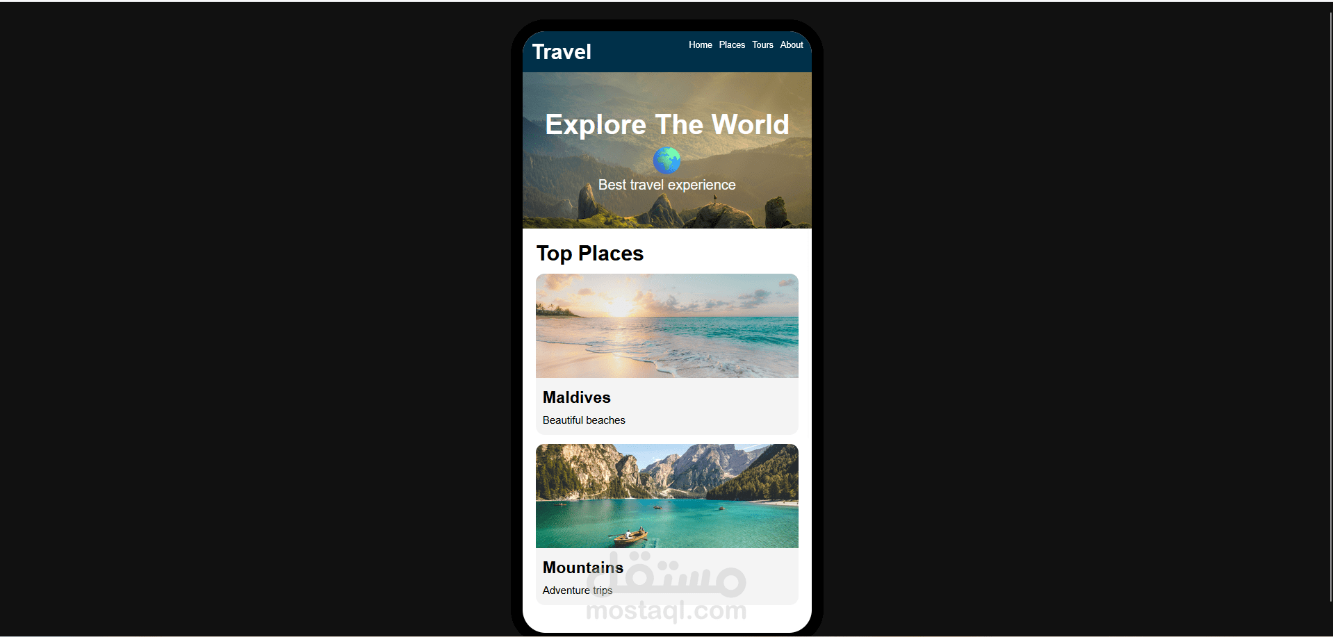 Travel Website