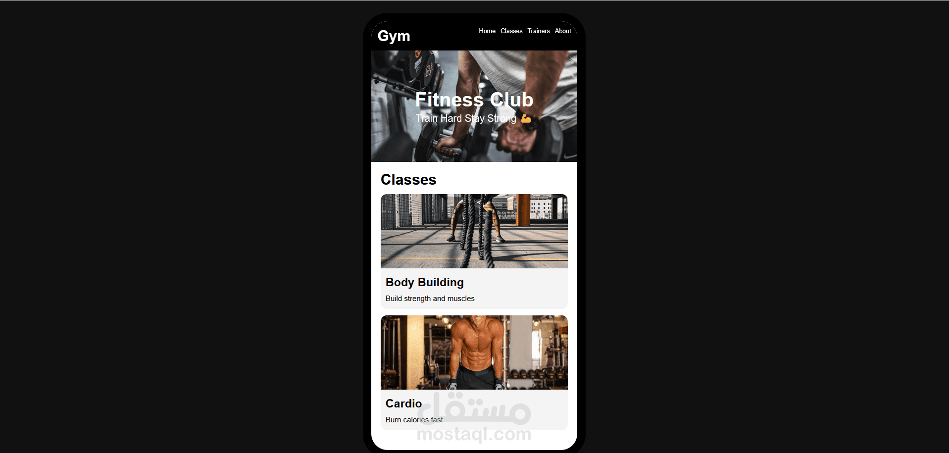 Gym Website