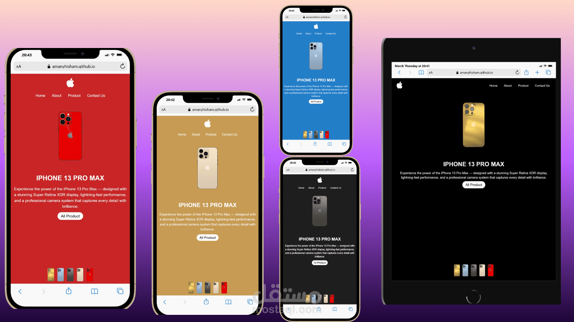 صفحة هبوط آيفون 13 (iPhone 13 Pro Max Landing Page)