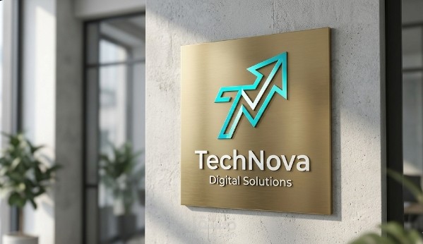 تصمـيم شعـار عصـري لشركة "TechNova" للحلـول الرقميـة