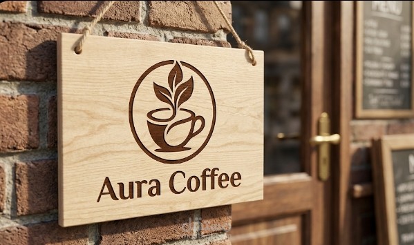 شعار عضوي (Organic) لمتجر قهوة مختصة