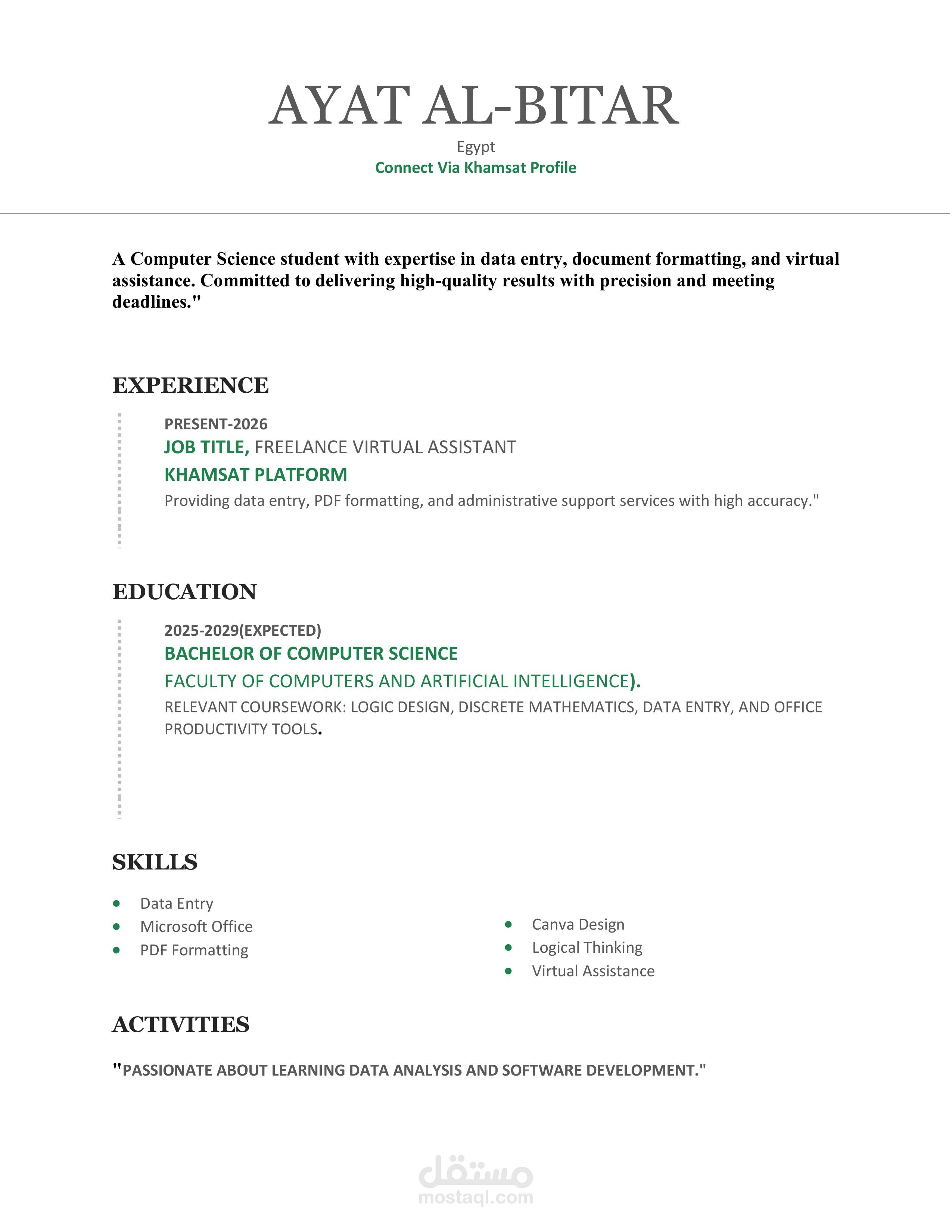 My Professional CV & Portfolio