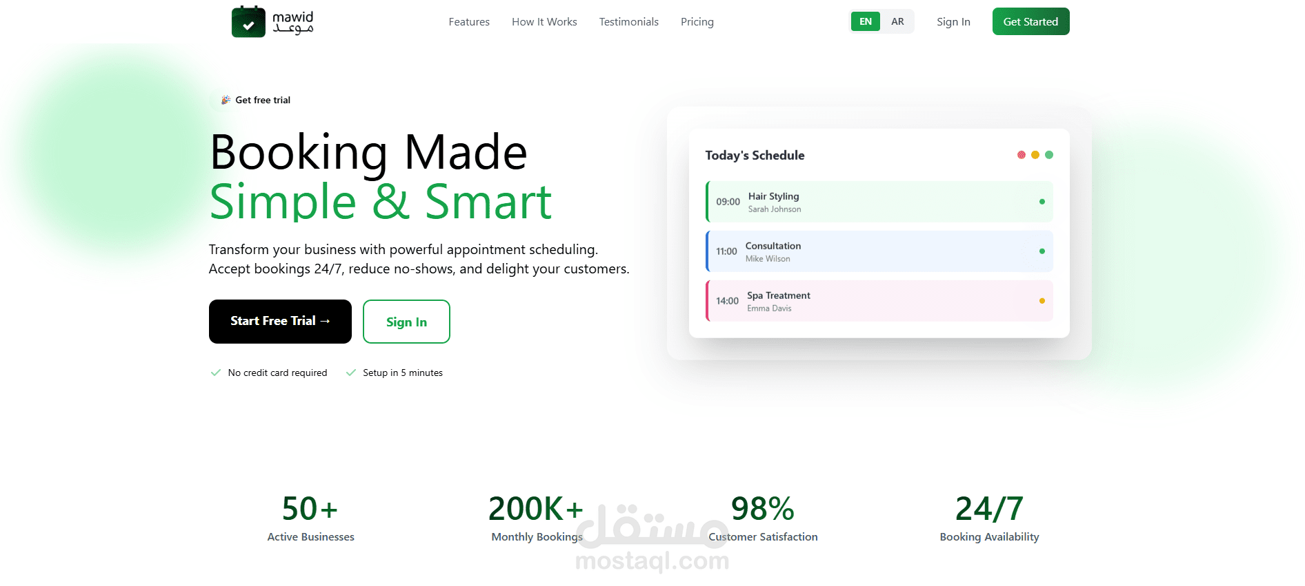 Mawid booking system