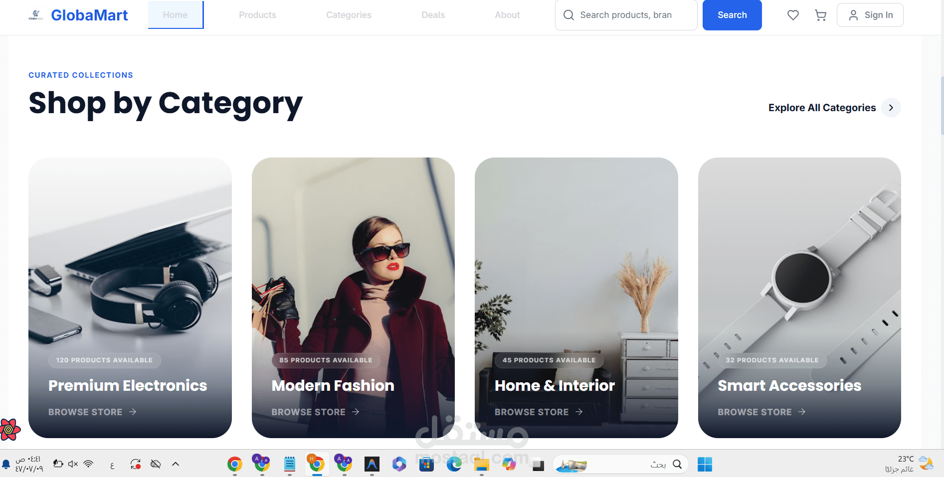 Globamart – منصة سوق إلكتروني متكاملة (Enterprise Marketplace)