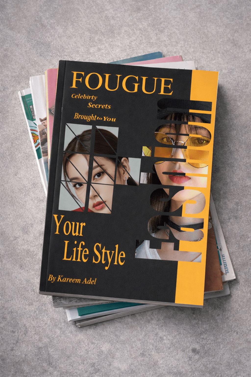 تصميم غلاف مجلة "FOUGUE" - نمط عصري وتجريبي