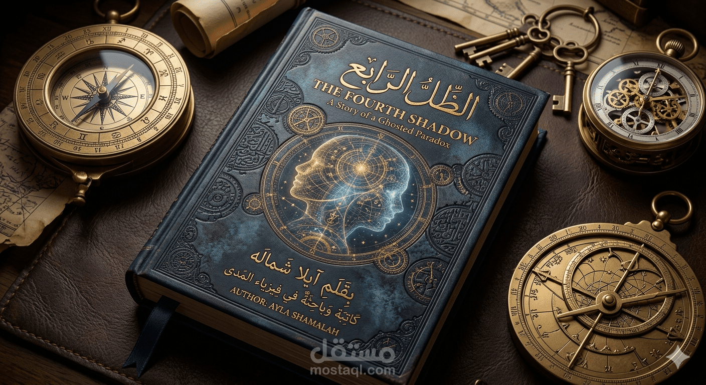 تصميم وتأليف كتابي الأول: الظل الرابع - نموذج إبداعي متكامل.