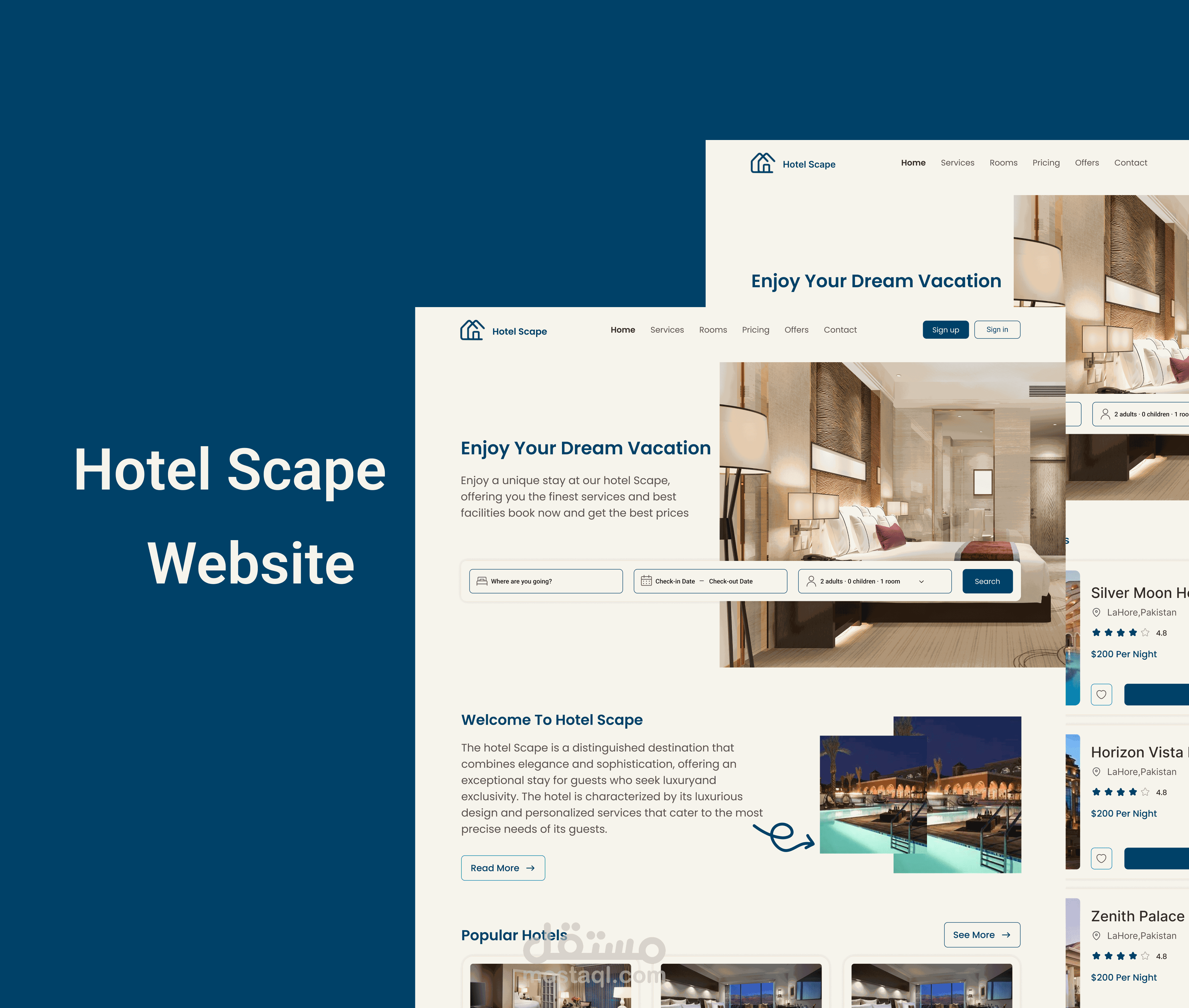 تصميم موقع الكتروني باحترافيه