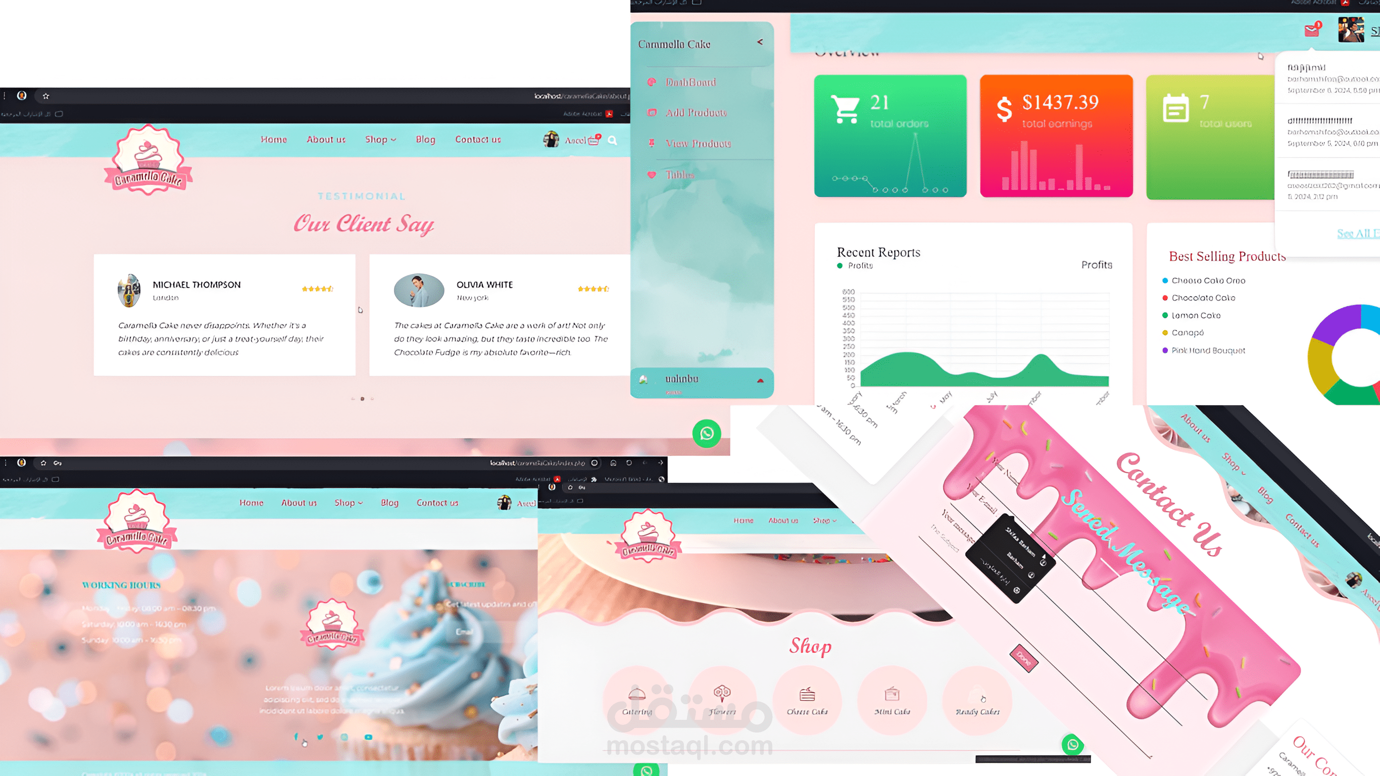 تصميم واجهة موقع إلكتروني