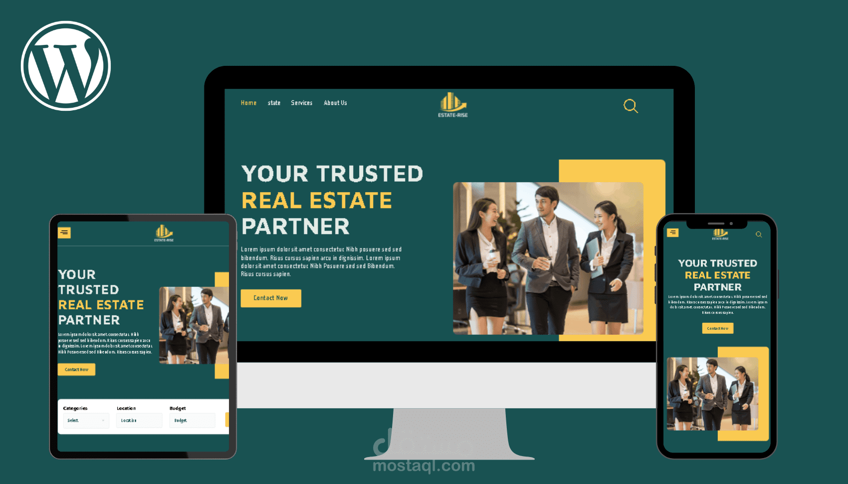 موقع عقارات ديناميكي مع إدارة سهلة للمحتوى