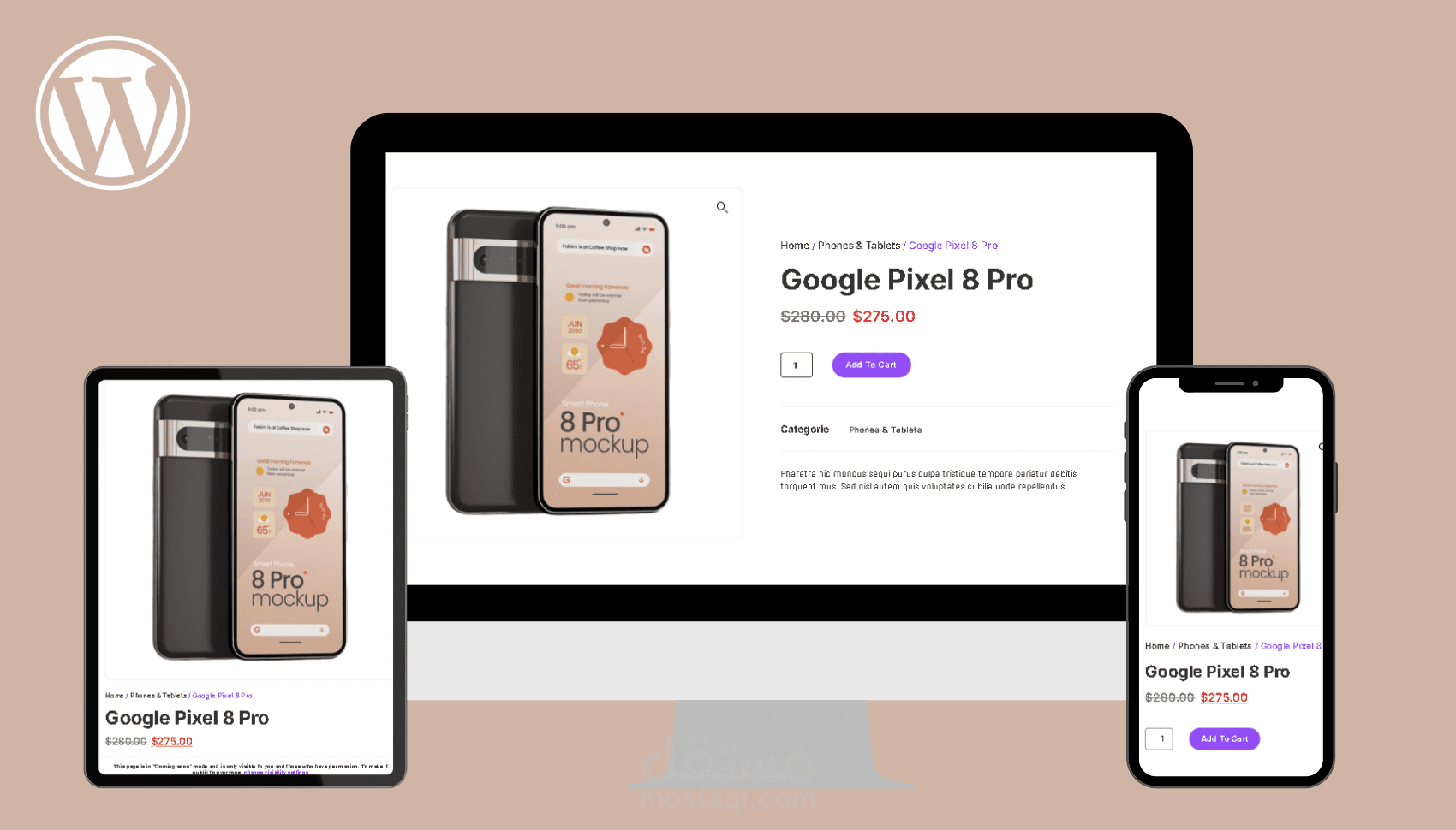 متجر الكترونيات باستخدام WooCommerce بتجربة شراء سهلة ونظام طلب مبسط يزيد من مبيعاتك