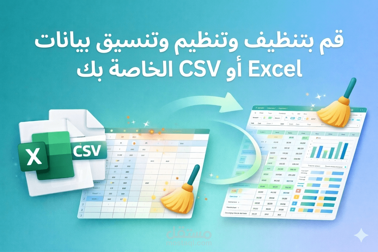 تنظيف وتنظيم وتنسيق بيانات Excel أو CSV بشكل احترافي