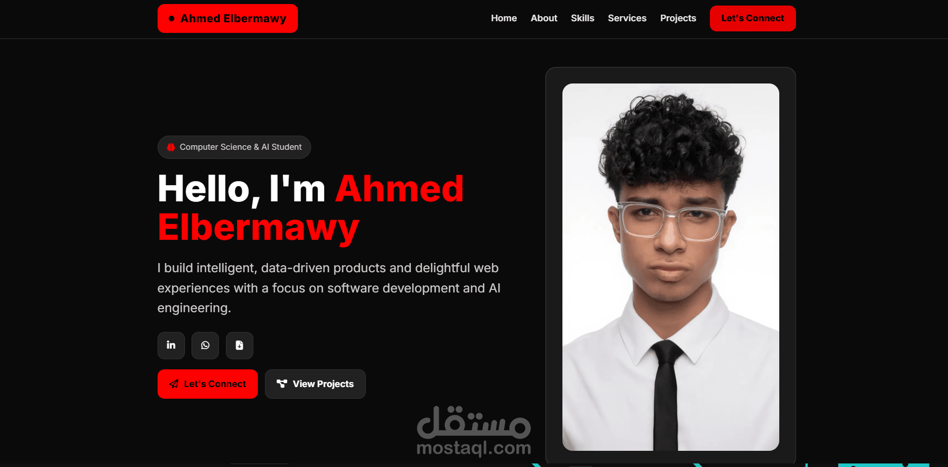 سأقوم بتصميم Portfolio احترافي يعرض أعمالك بشكل مميز وجذاب