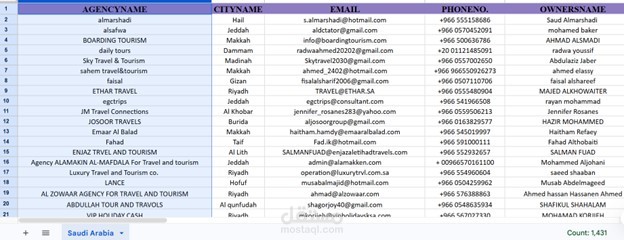 استخراج بيانات شركات السياحة في السعودية لدعم التوسع وزيادة فرص البيع