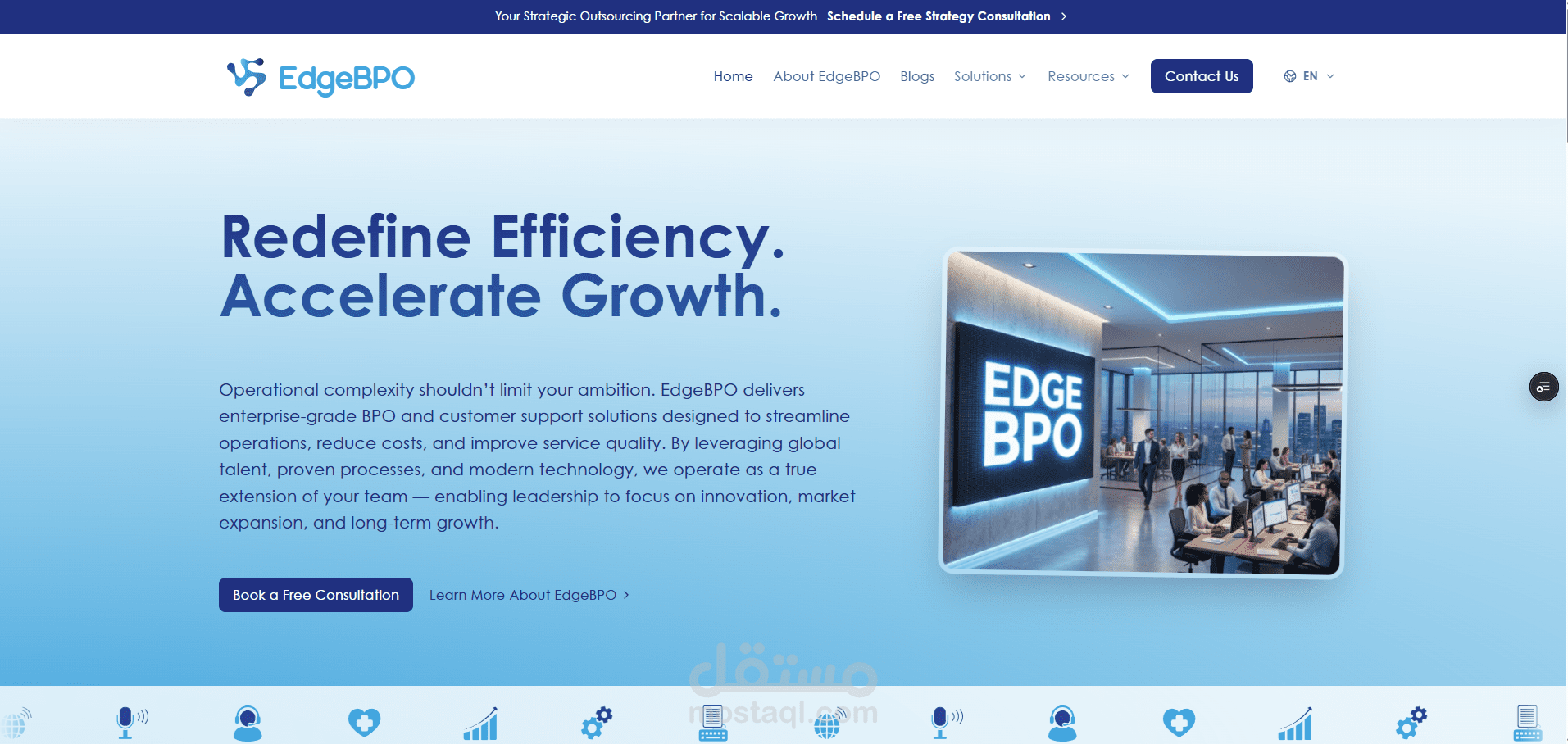 Edge BPO Corporate Website Development