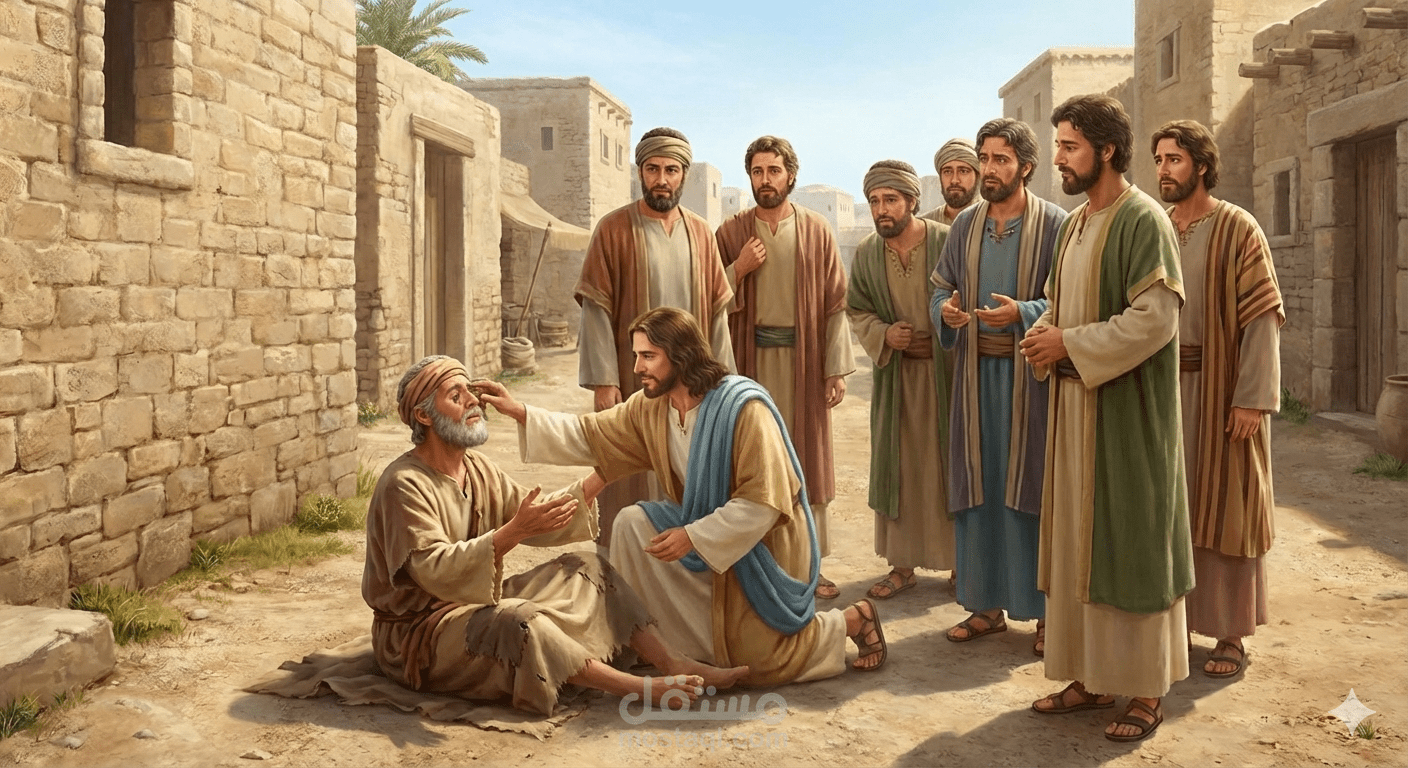 قصة المولود اعمي باستخدام ai