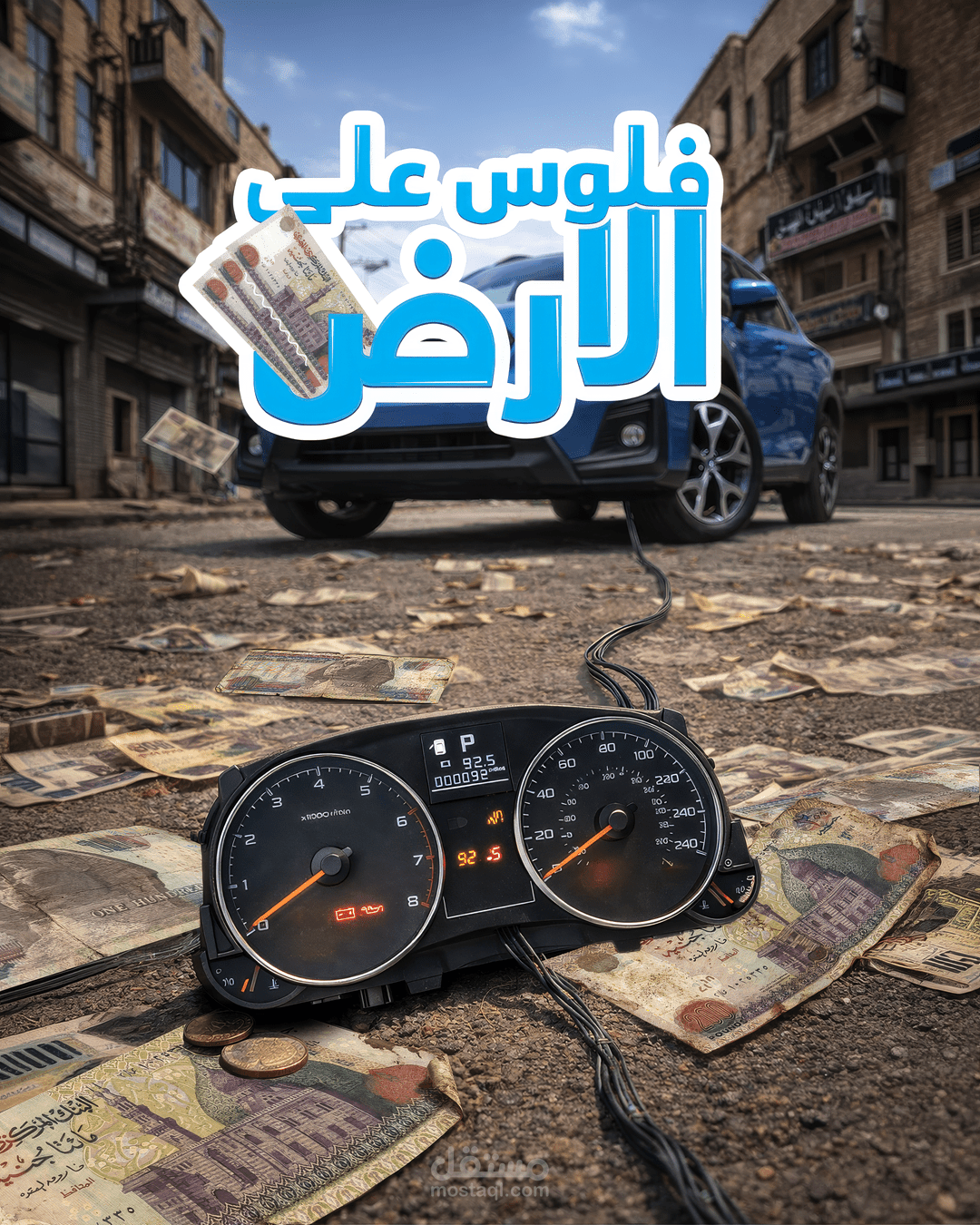 فلوس علي الارض