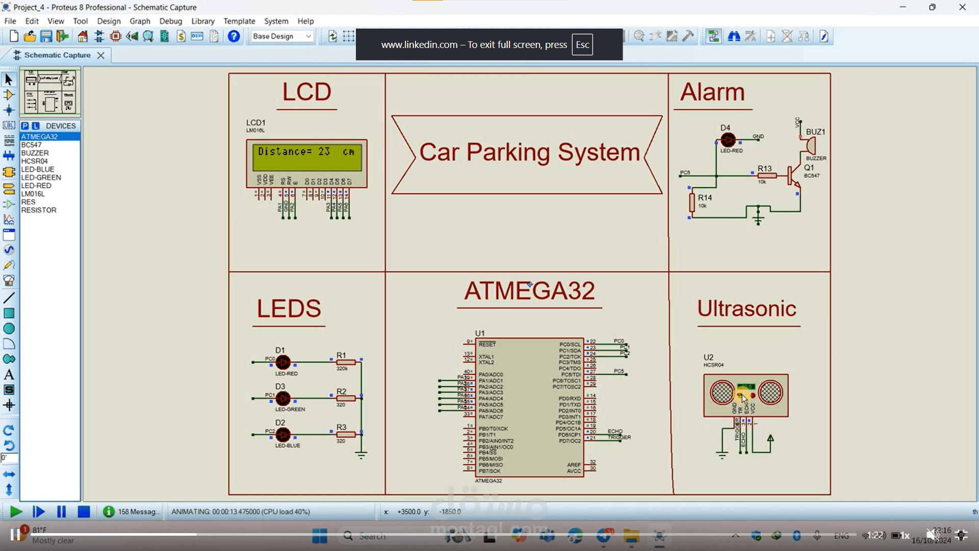 Car Parking Sensor System | Embedded Project
