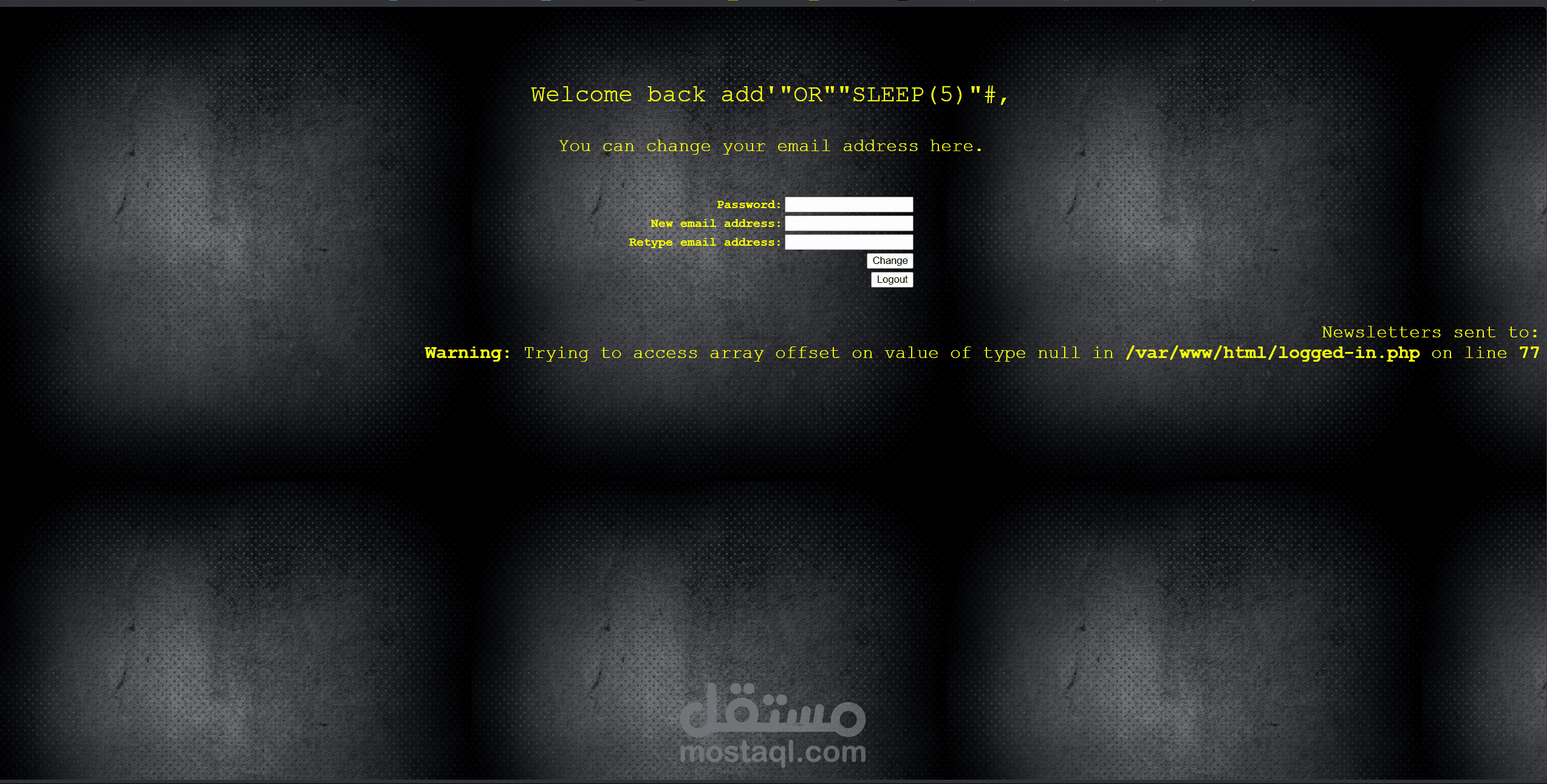 Web Application Security Assessment – SQL Injection & Access Control Testing