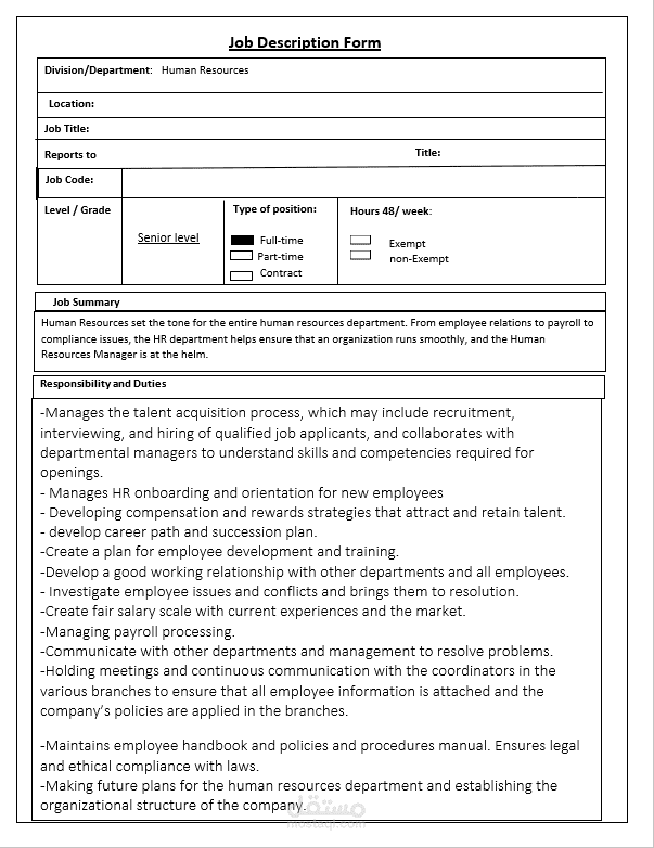 Job Description Creation