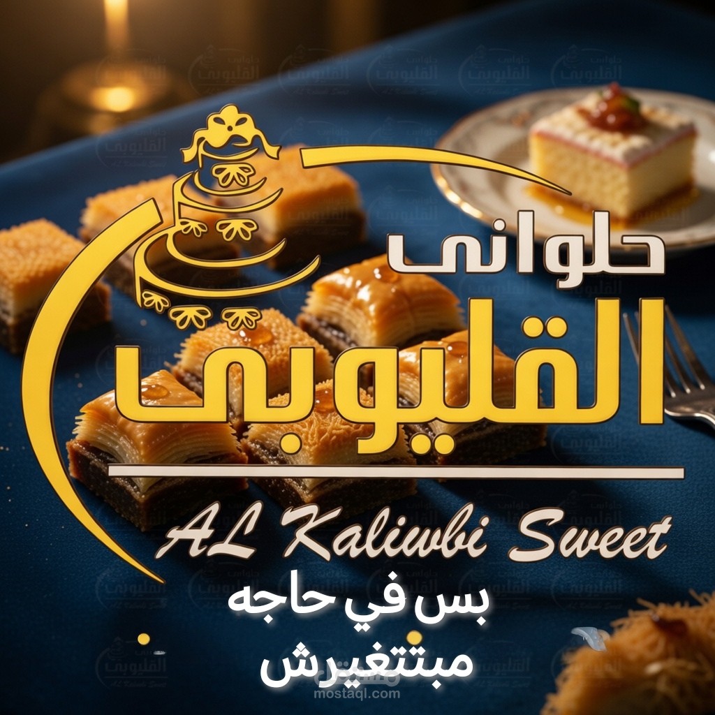 اعلان لبراند القليوبي للحلويات