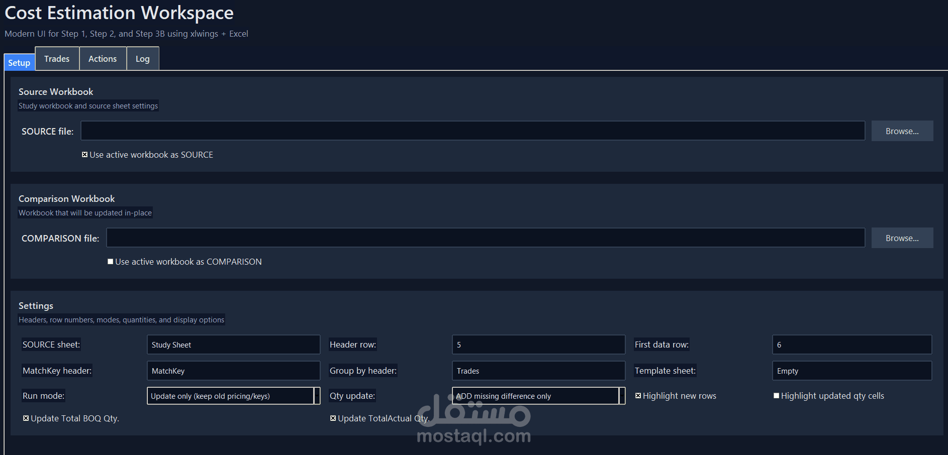 تطوير أداة احترافية لتقدير التكاليف لمشاريع الكهرباء باستخدام Excel و VBA