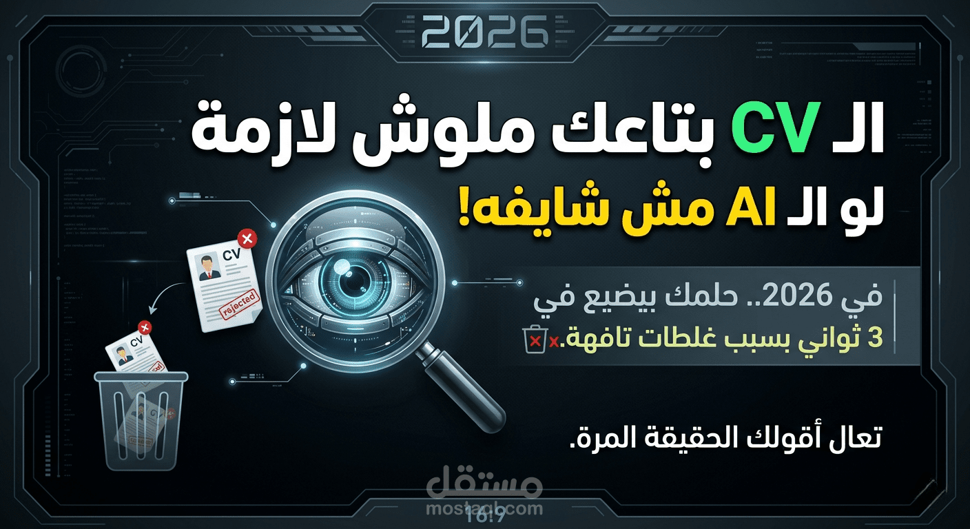 تصميم "Carousel" تعليمي: أخطاء كارثية في الـ CV التقني (تصميم بـ Visual Identity متكاملة)