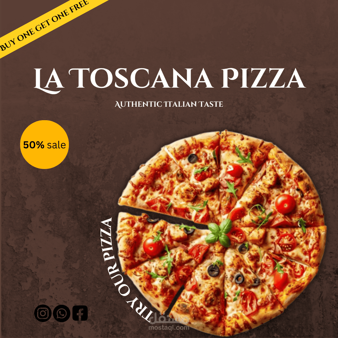Italian pizza advertisement
