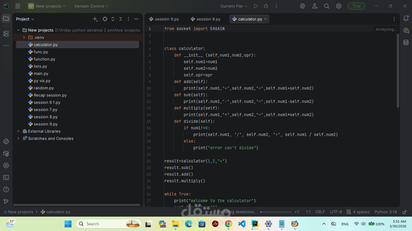 calculator by Python