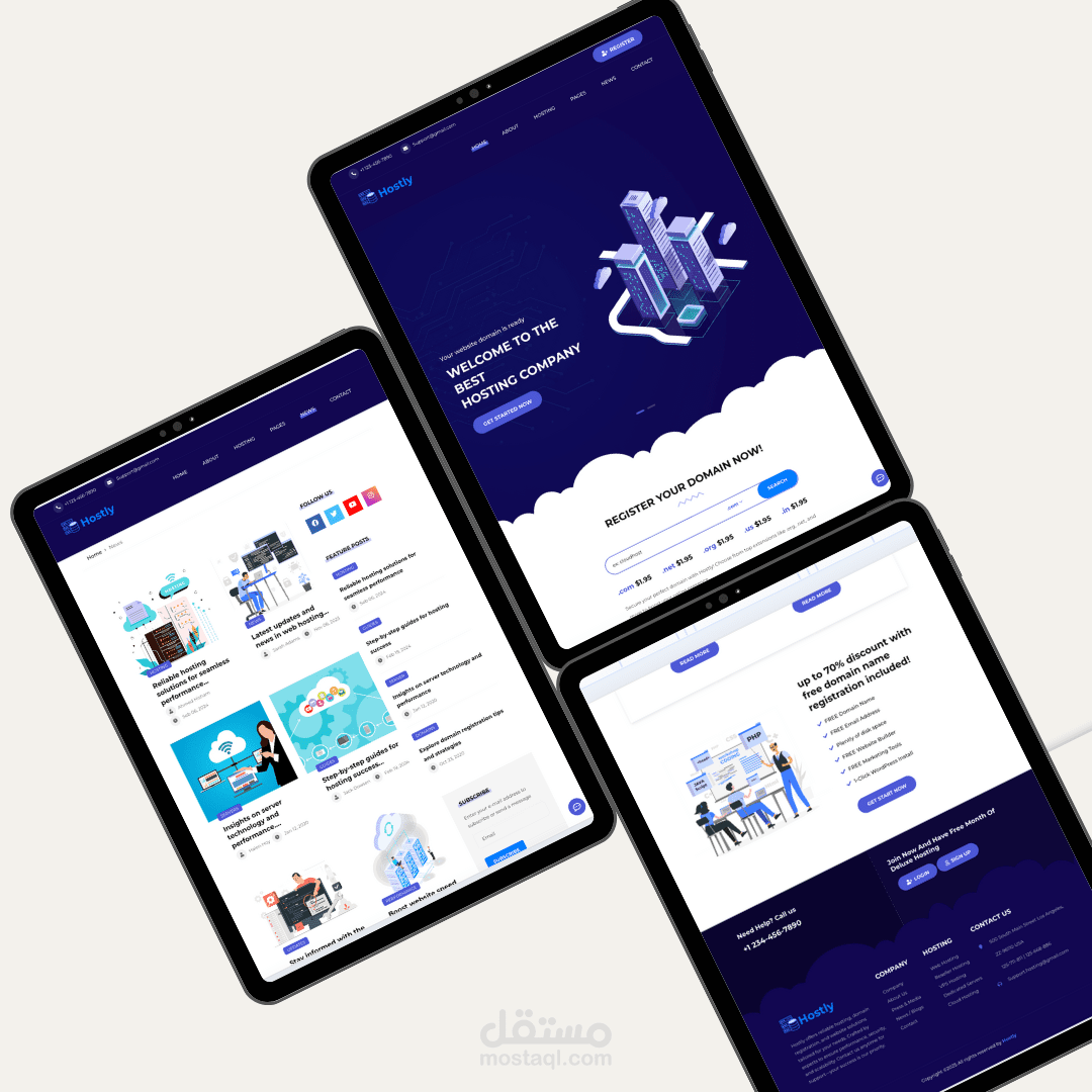 موقع خدمات استضافة مواقع (Hosting Service Website)