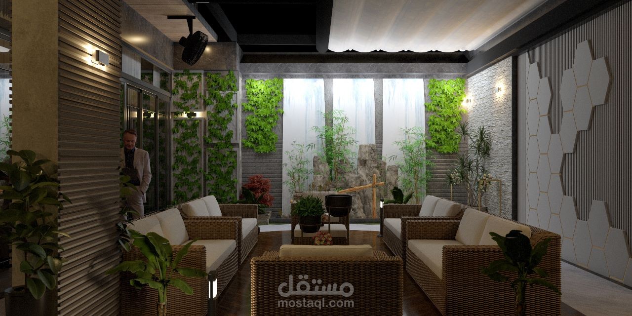 فيلا بالطايف (لاند سكيب خارجي)