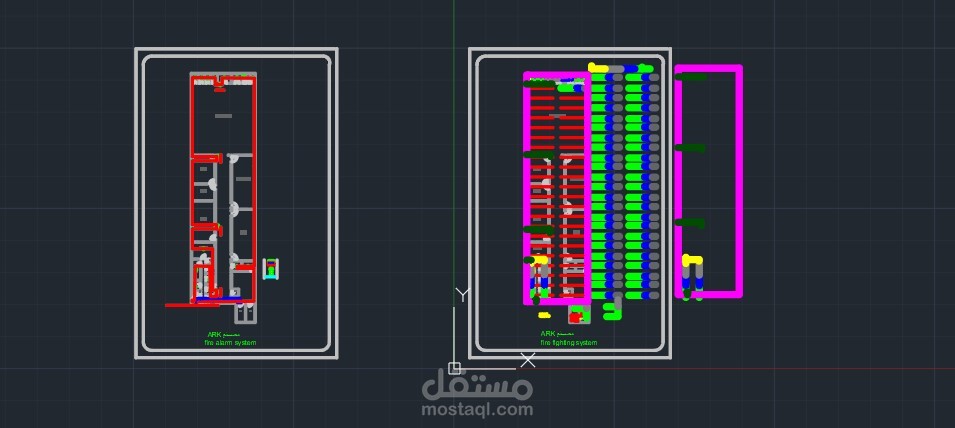 Fire and alarm system design for a factory