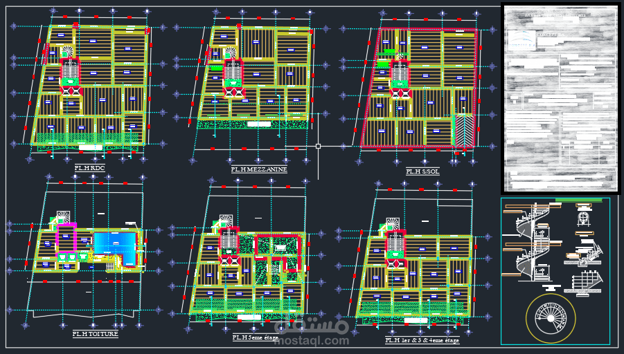 Projet : Travaux de construction d'une residence de tourisme 3 etoiles a sous sol + RDC + 5 etages