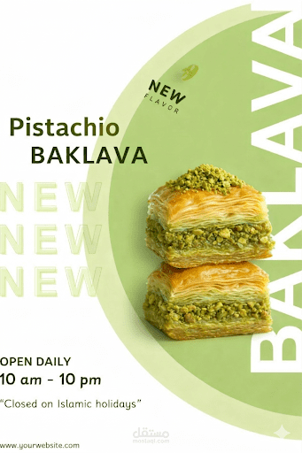 تصميم إعلان للحلويات