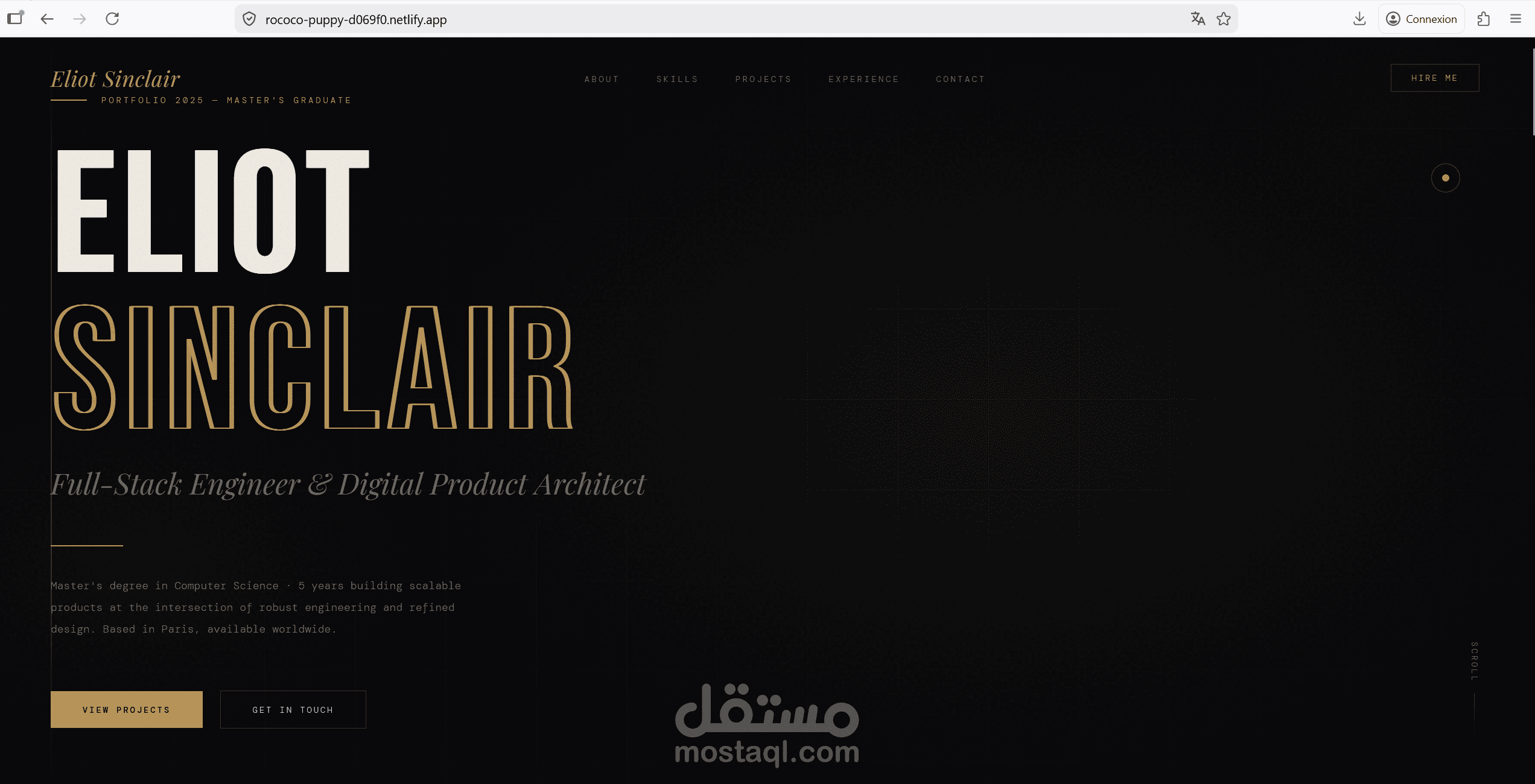 تصميم وتطوير مواقع البورتفوليو والمواقع الإلكترونية الاحترافية