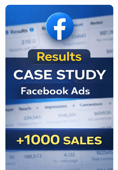 تحليل وتحسين حملات Facebook Ads لمتجر إلكتروني وتحقيق +1000 عملية شراء