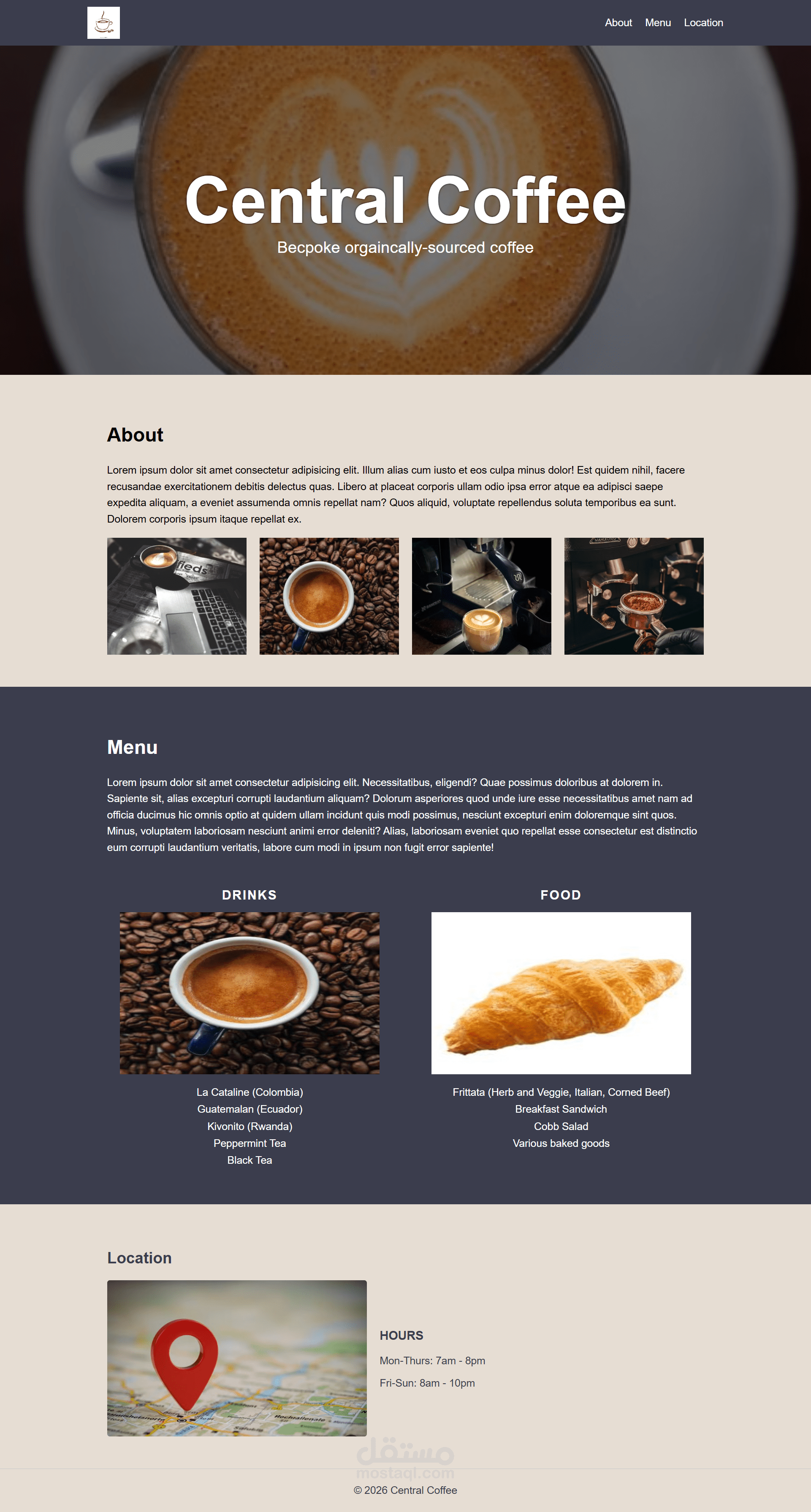 تصميم موقع باستخدام html and css