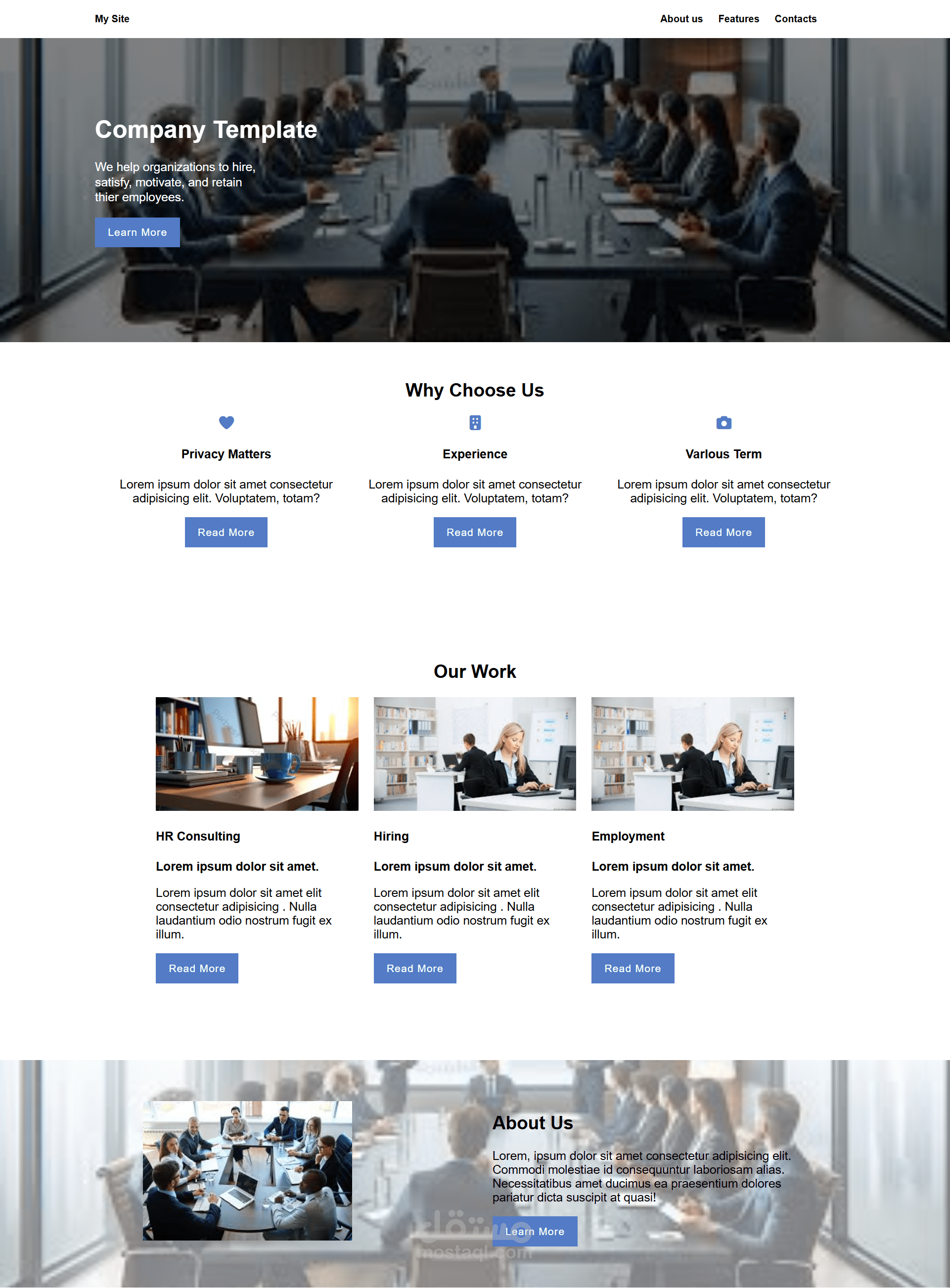 تصميم موقع باستخدام html and css